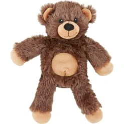 Frisco Bear Plush With Inside Rope Squeaky Dog Toy