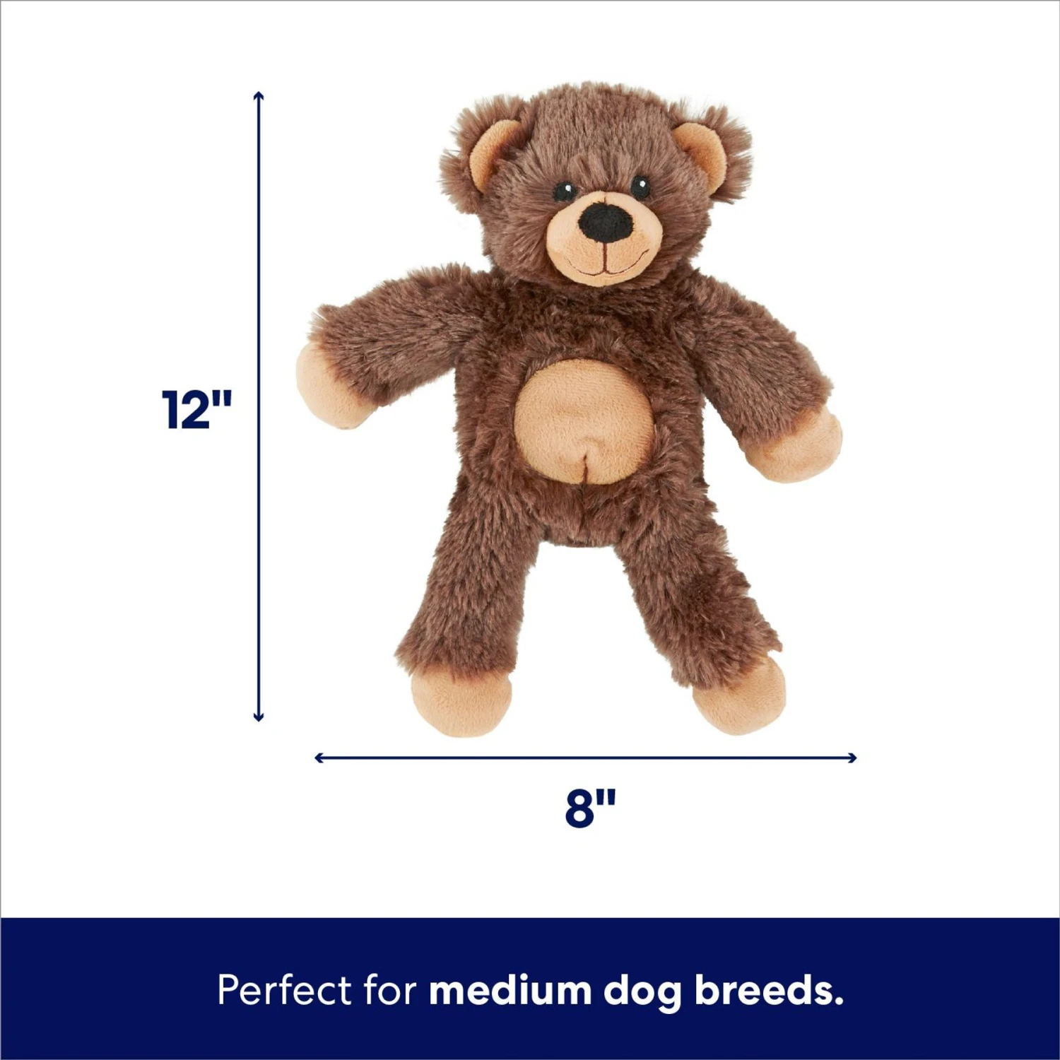 Frisco Bear Plush With Inside Rope Squeaky Dog Toy 4 Frisco Bear Plush With Inside Rope Squeaky Dog Toy - Image 2