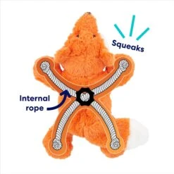 Frisco Fox Plush With Inside Rope Squeaky Dog Toy -Chewy 147065 PT2. AC SS1800 V1692019954