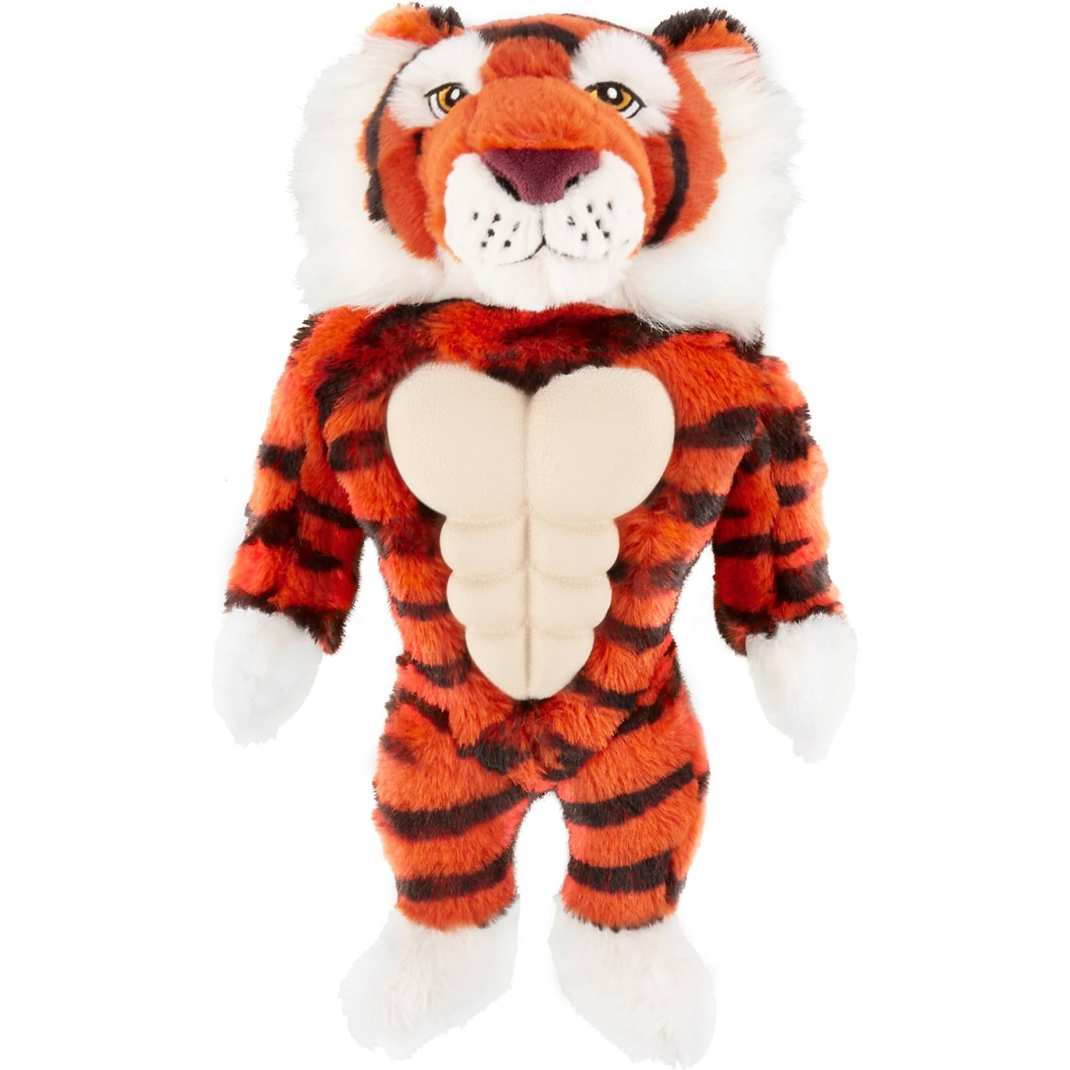 Frisco Tiger Muscle Plush Squeaky Dog Toy 3 Frisco Tiger Muscle Plush Squeaky Dog Toy