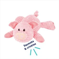 Frisco Corduroy Plush Squeaking Pig Dog Toy -Chewy 152832 PT2. AC SS1800 V1692020044