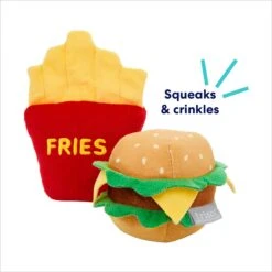 Frisco Burger & Fries Plush Squeaky Dog Toy -Chewy 213822 PT2. AC SS1800 V1695748418