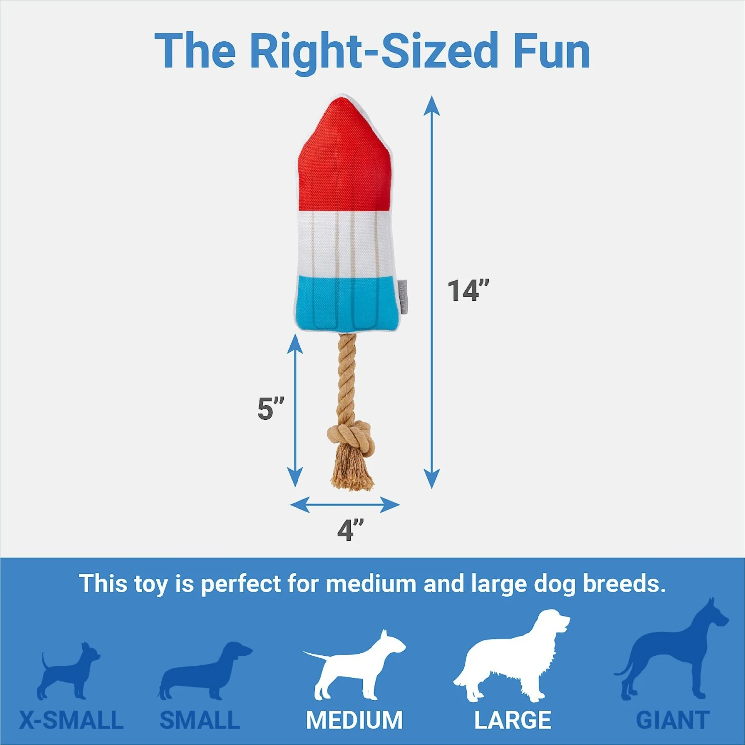 Frisco Summer Fun Plush & Rope Popsicle Dog Toy 4 Frisco Summer Fun Plush & Rope Popsicle Dog Toy - Image 2