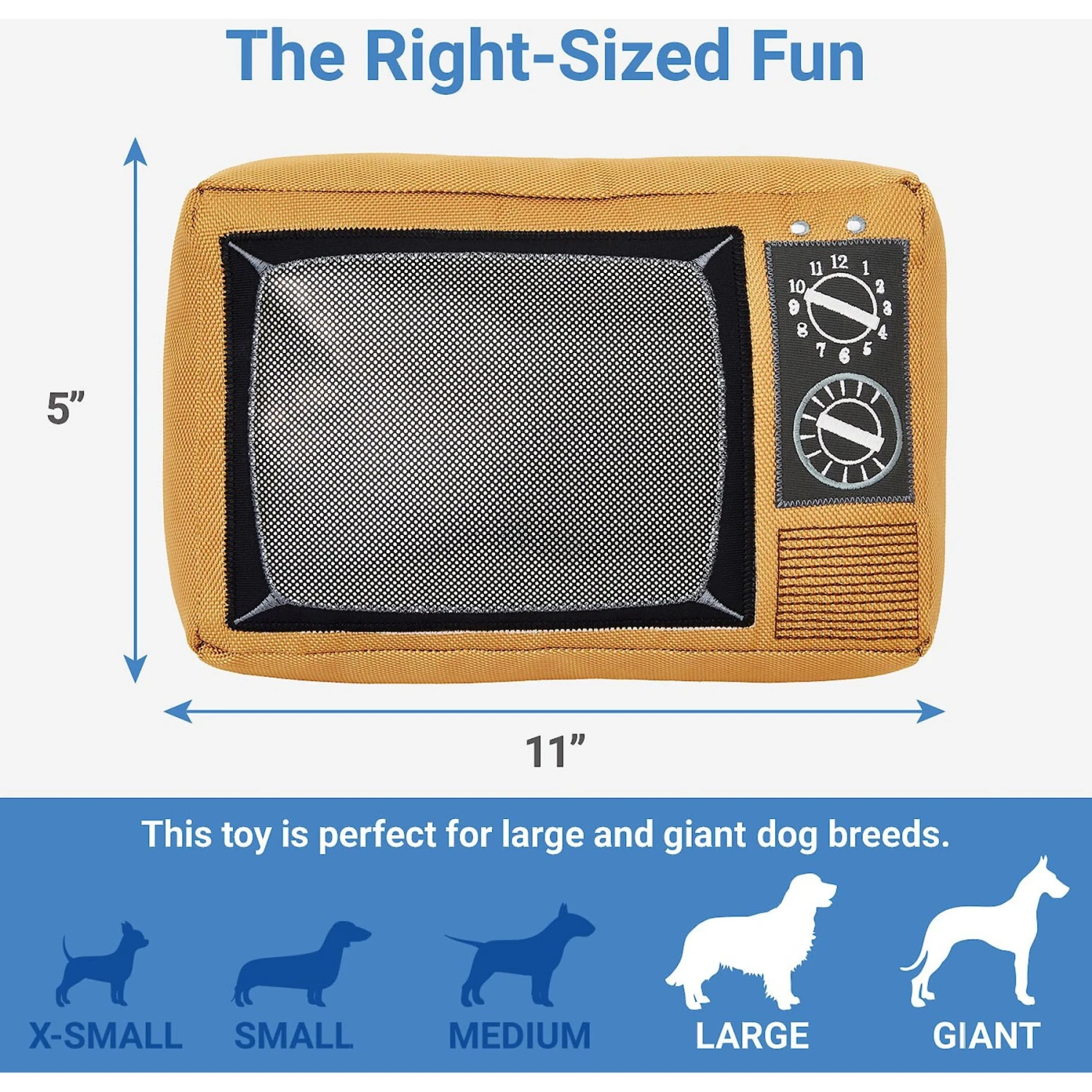 Frisco Retro Television Ballistic Nylon Plush Squeaky Dog Toy 4 Frisco Retro Television Ballistic Nylon Plush Squeaky Dog Toy - Image 2