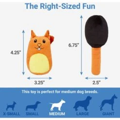 Frisco Retro Smack-a-Squirrel Hide & Seek Puzzle Plush Squeaky Dog Toy -Chewy 230313 PT2. AC SS1800 V1599945055