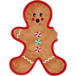 Frisco Holiday Gingerbread Man Flat Plush Squeaky Dog Toy -Chewy 233241 PT3. AC SS1800 V1600872370