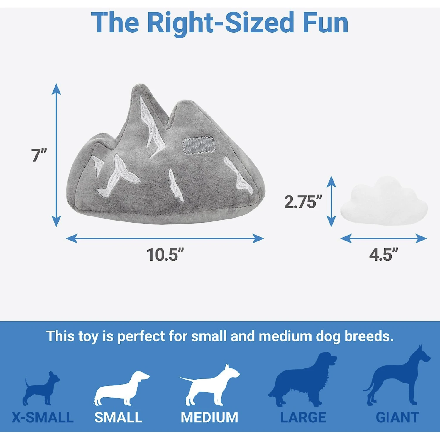 Frisco Road Trip Mountain Range Plush Squeaky Dog Toy 4 Frisco Road Trip Mountain Range Plush Squeaky Dog Toy - Image 2