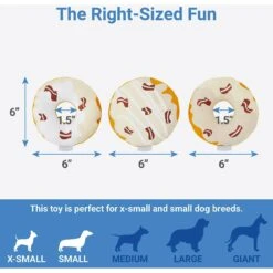 Frisco Fall Maple Bacon Donuts Plush Squeaky Dog Toy, 3 Count -Chewy 285613 PT2. AC SS1800 V1633969278