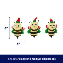 Frisco Holiday Bee Merry Hide & Seek Puzzle Plush Squeaky Dog Toy -Chewy 287099 PT2. AC SS1800 V1695044345