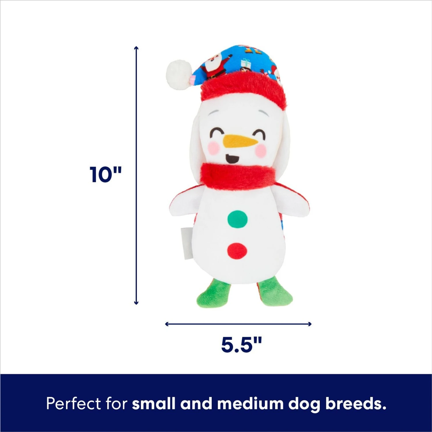 Frisco Holiday Santa & Snowman Reversible Plush Squeaky Dog Toy 4 Frisco Holiday Santa & Snowman Reversible Plush Squeaky Dog Toy - Image 2