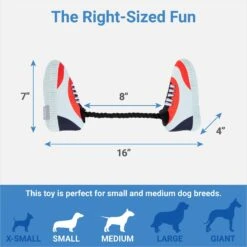 Frisco Running Shoes Plush With Rope Dog Toy -Chewy 288915 PT1. AC SS1800 V1640722746