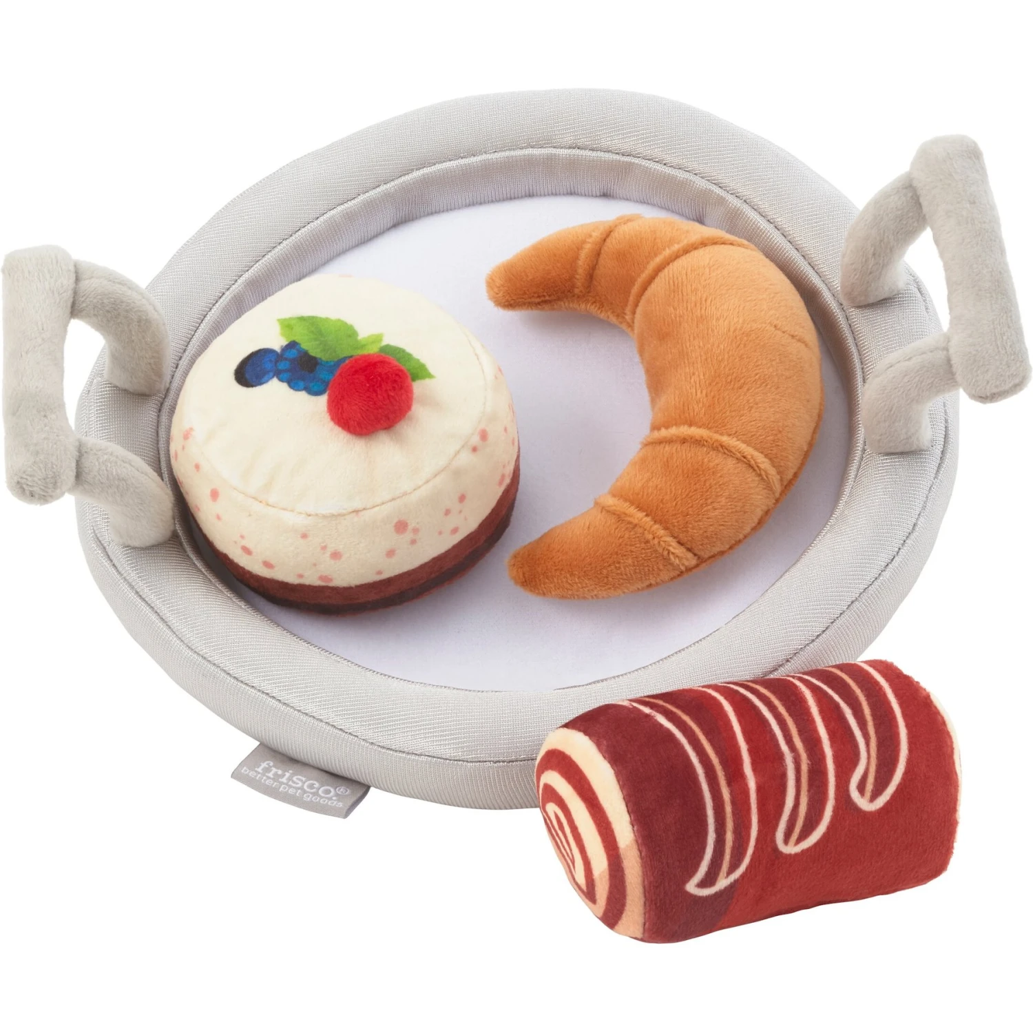 Frisco Brunch Pastry Plate Plush Squeaky Dog Toy 3 Frisco Brunch Pastry Plate Plush Squeaky Dog Toy