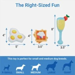 Frisco Brunch Breakfast In Bed Hide & Seek Puzzle Plush Squeaky Dog Toy -Chewy 297282 PT2. AC SS1800 V1643916715