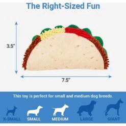 Frisco Pizza Slice Plush Squeaky Dog Toy & Frisco Taco Plush Squeaky Dog Toy -Chewy 302494 PT5. AC SS1800 V1623084457