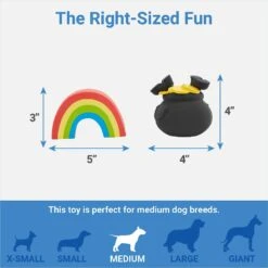 Frisco St. Patrick's Rainbow And Pot Of Gold Latex Squeaky Dog Toy -Chewy 303136 PT1. AC SS1800 V1643213545