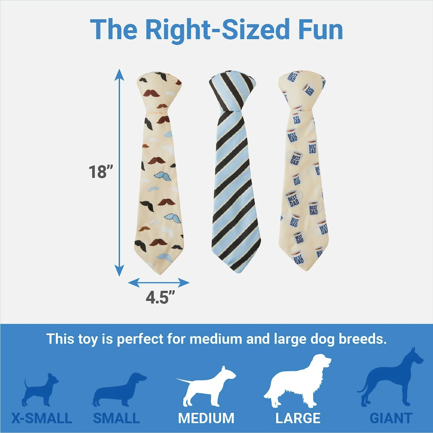 Frisco Ties Plush Dog Toy, 3 Count 4 Frisco Ties Plush Dog Toy, 3 Count - Image 2