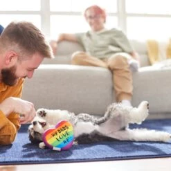 Frisco Pride My Dads Love Me Plush Squeaky Dog Toy -Chewy 331648 PT3. AC SS1800 V1647355984