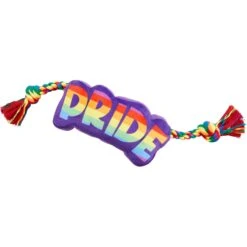 Frisco Pride Plush With Rope Squeaky Dog Toy