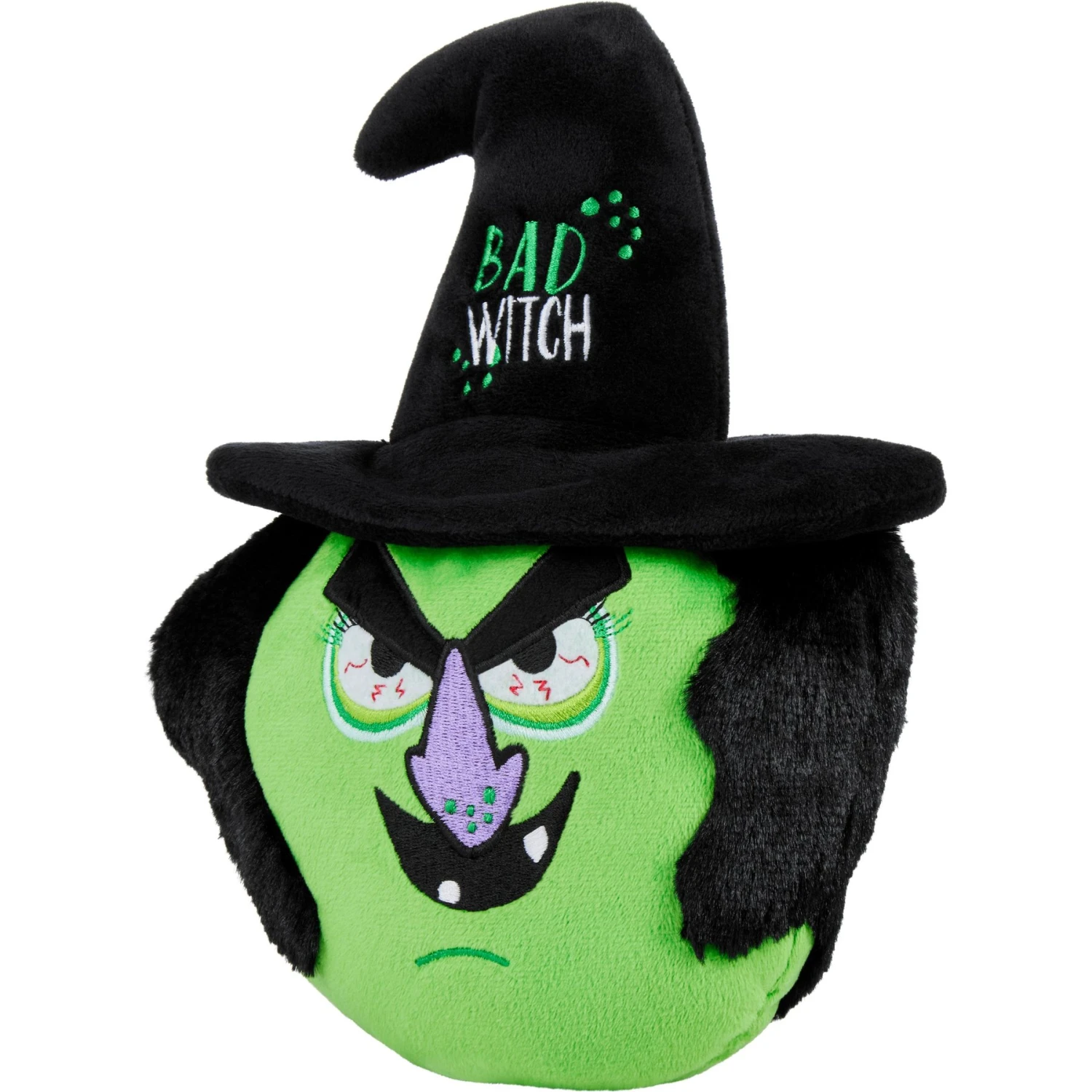 Frisco Halloween Bad Witch Round Plush Squeaky Dog Toy 3 Frisco Halloween Bad Witch Round Plush Squeaky Dog Toy