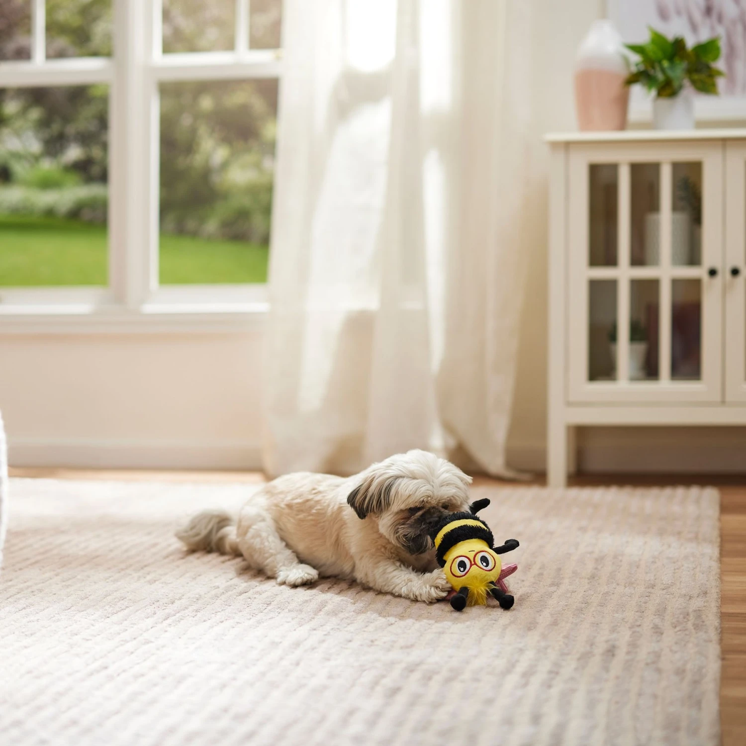 Frisco Valentine Love Buzz Bee Plush Squeaky Dog Toy 6 Frisco Valentine Love Buzz Bee Plush Squeaky Dog Toy - Image 4