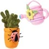 Frisco Spring Potted Plant And Watering Can Plush Squeaky Dog Toy
