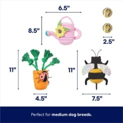 Frisco Spring Plush & Rope Variety Pack Squeaky Dog Toy -Chewy 541526 PT1. AC SS1800 V1672780517