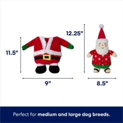 Frisco Holiday Santa On Vacation 2-in-1 Plush Squeaky Dog Toy -Chewy 739894 PT1. AC SS1800 V1695046874