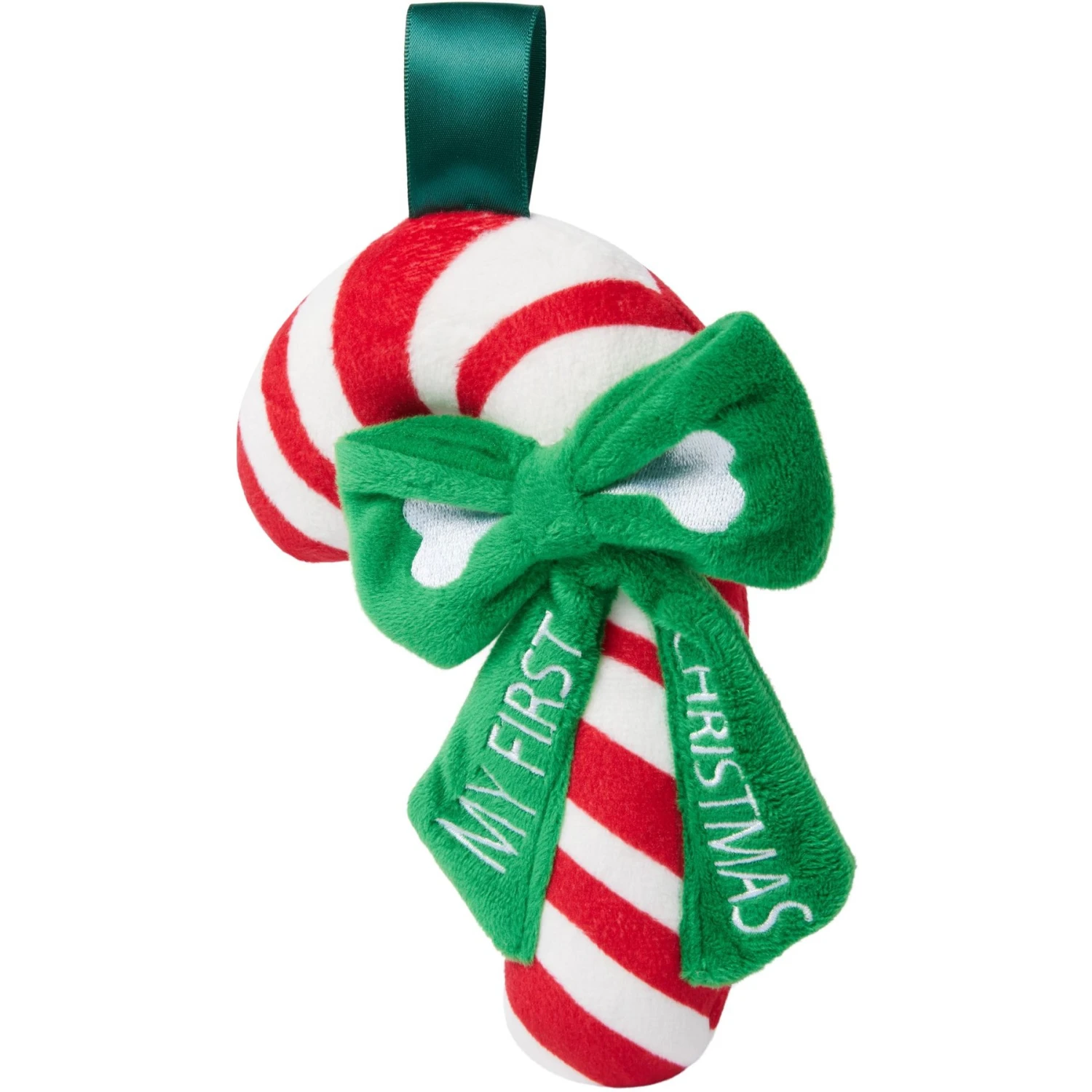 Frisco Holiday My First Christmas Candy Cane Plush Squeaky Puppy Toy 3 Frisco Holiday My First Christmas Candy Cane Plush Squeaky Puppy Toy