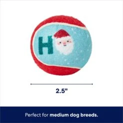 Frisco Holiday Santa's Helpers Plush Squeaky Dog Toy, 3 Count & Frisco Holiday Ho Ho Ho Fetch Squeaky Tennis Ball Dog Toy -Chewy 986214 PT6. AC SS1800 V1698257734