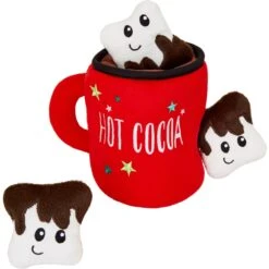 Frisco Holiday Santa's Helpers Plush Squeaky Dog Toy, 3 Count & Frisco Holiday Hot Cocoa Hide & Seek Puzzle Plush Squeaky Dog Toy -Chewy 986230 PT5. AC SS1800 V1698258115